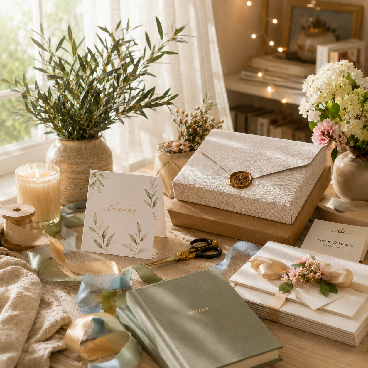 A sunlit corner with a single ceramic vase and a softly drawn linen curtain